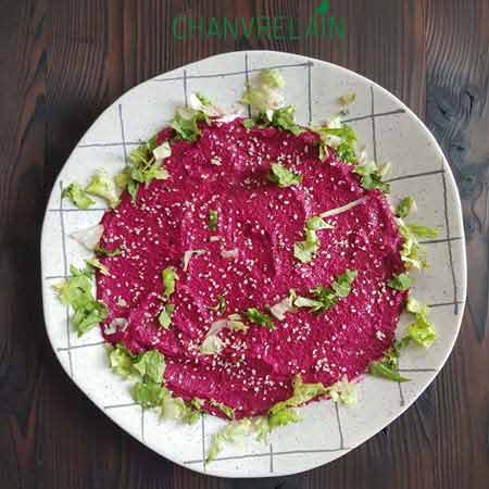 MOUSSE DE BETTERAVES AUX GRAINES DE CHANVRE DÉCORTIQUÉES